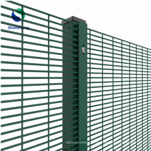 High security welded 358 mesh fence anti climb system 1/2x3 inch 8gauge galvanized wire powers coated PVC customized